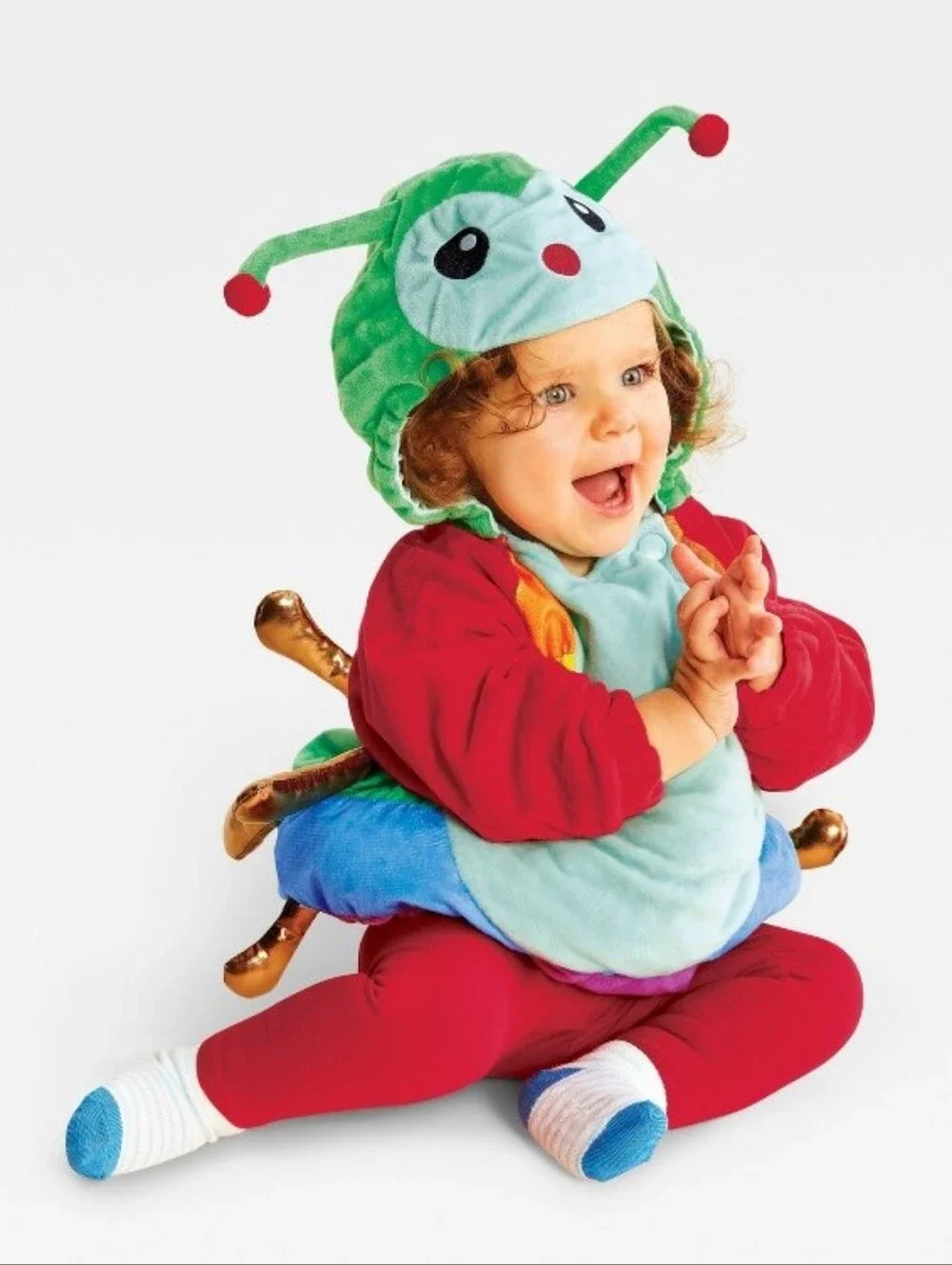 NWT Hyde and EEK Boutique Caterpillar Halloween Costume Pullover Top 0-6 Months